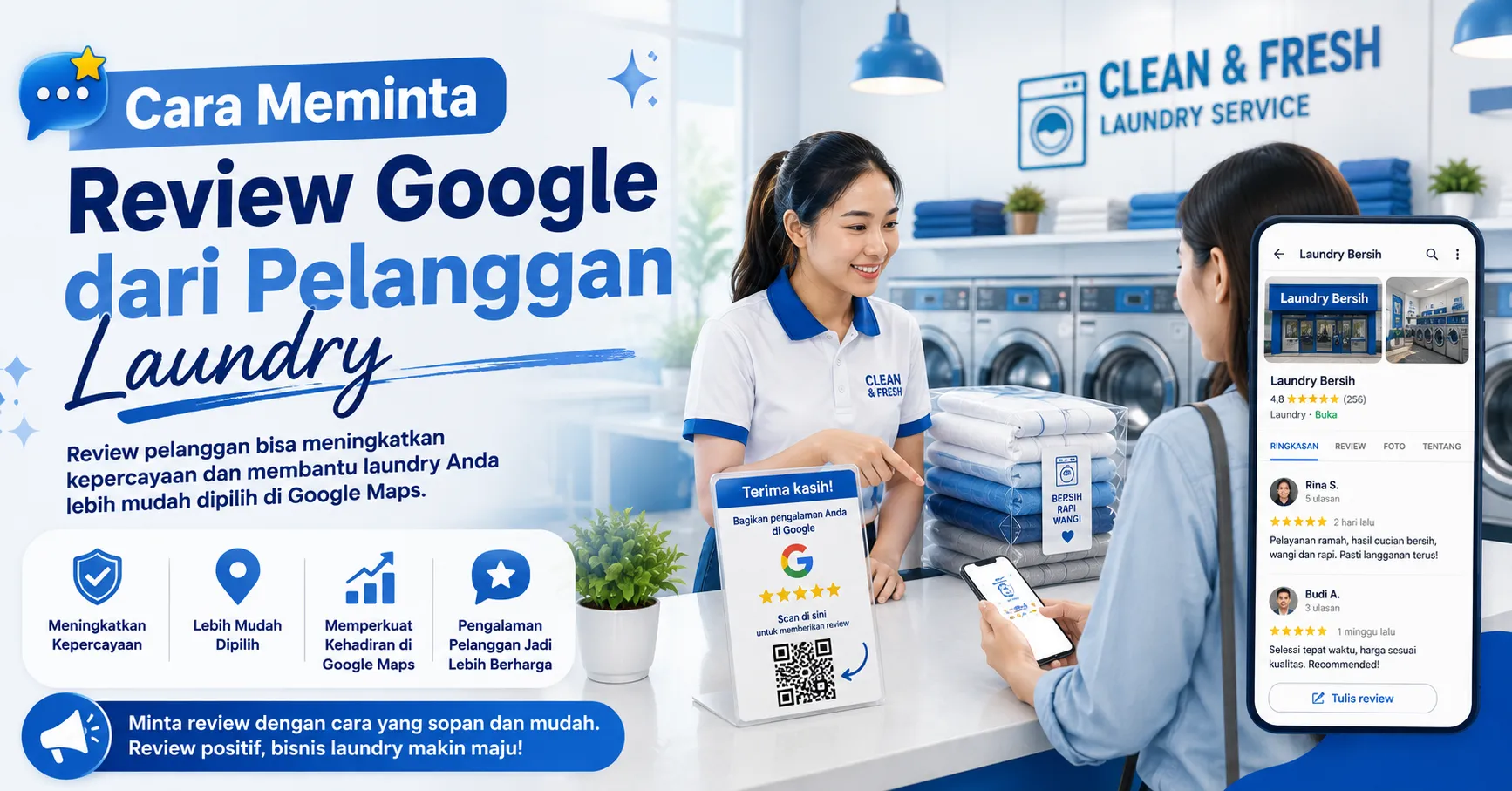 Cara Meminta Review Google dari Pelanggan Laundry